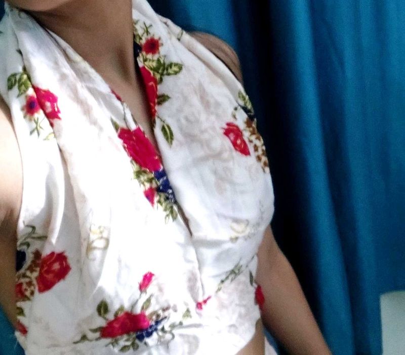 Halter Neck Top Floral