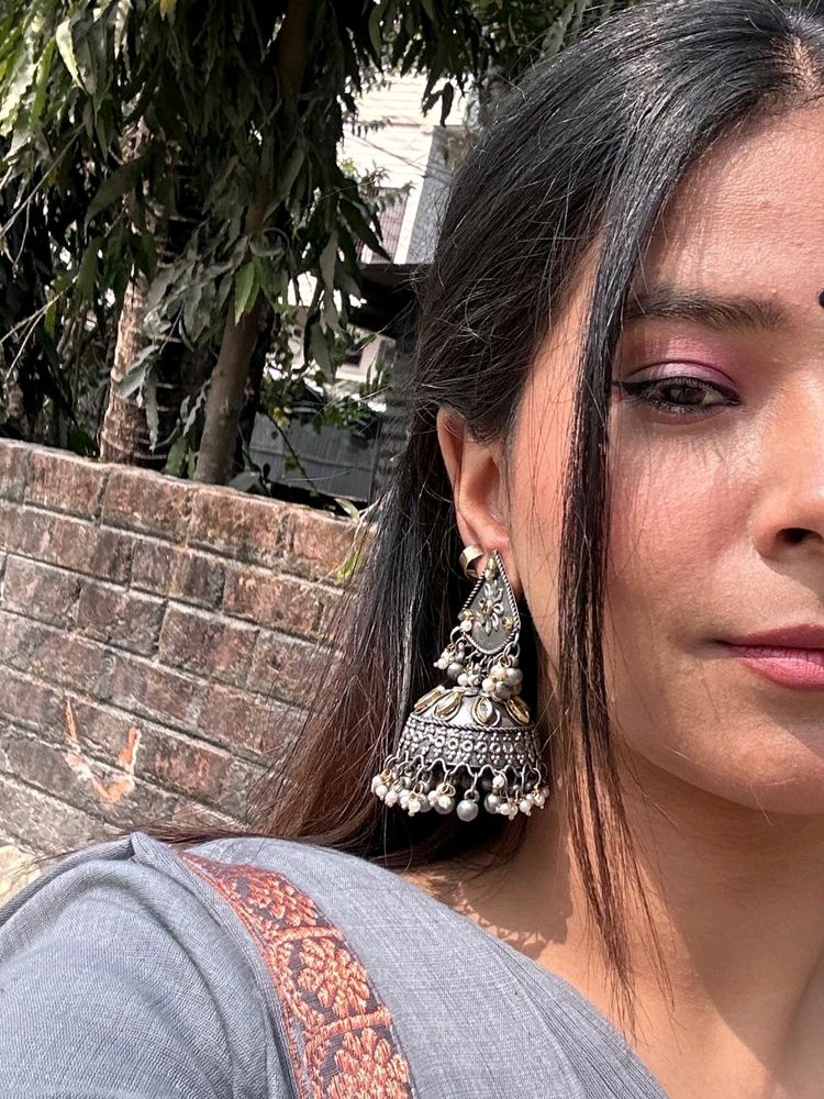 Oxidised Jhumka