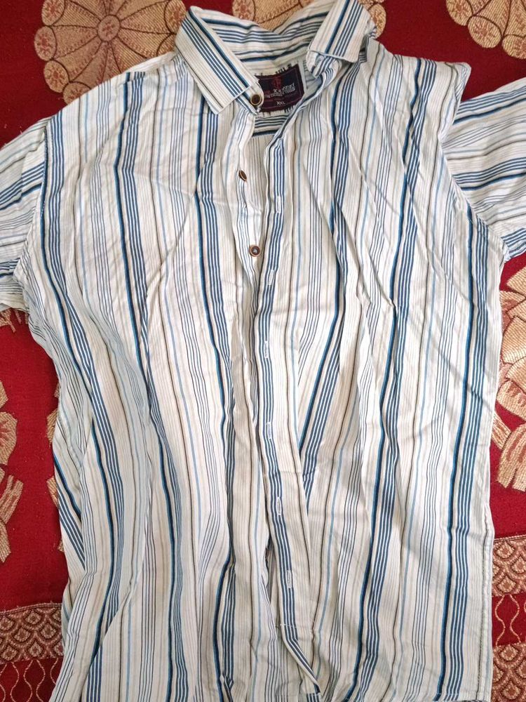 Striped Short Sleeve Button-Down