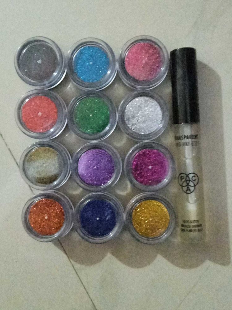 PAC Two Way Gel , With 12 Colour Of Glitters