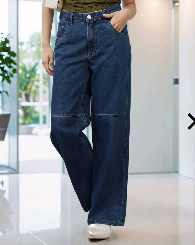 SHEIN Full Length Knee Panelled Straight Fit Jeans