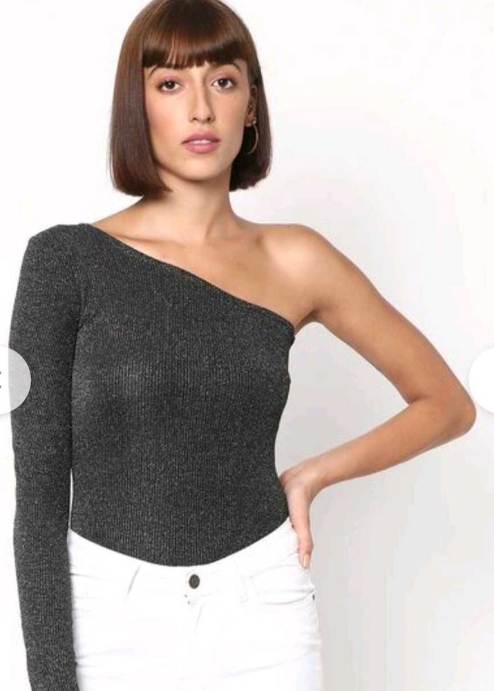 Silver Black 🖤 Top
