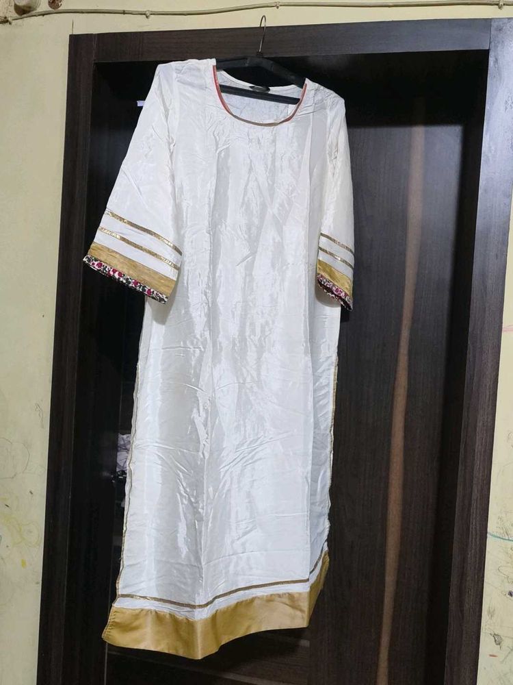 Elegant White Branded Kurta