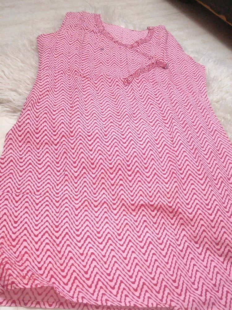 Pure  Cotton Soft Kurti Lahriya Zik Zar