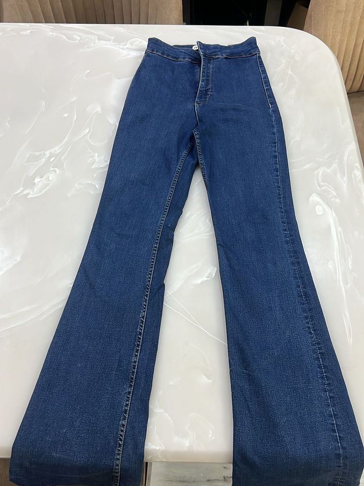 😍PREMIUM LIKE NEW ZARA High-Waisted Flare Jeans