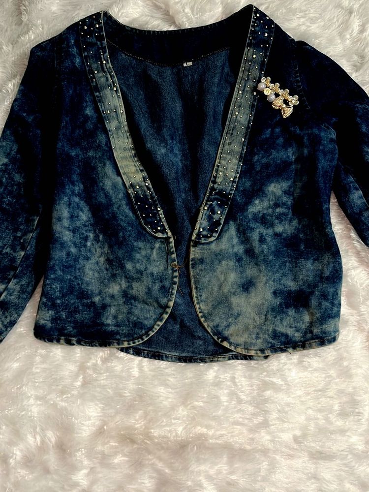 Blue denim shrug ❤️