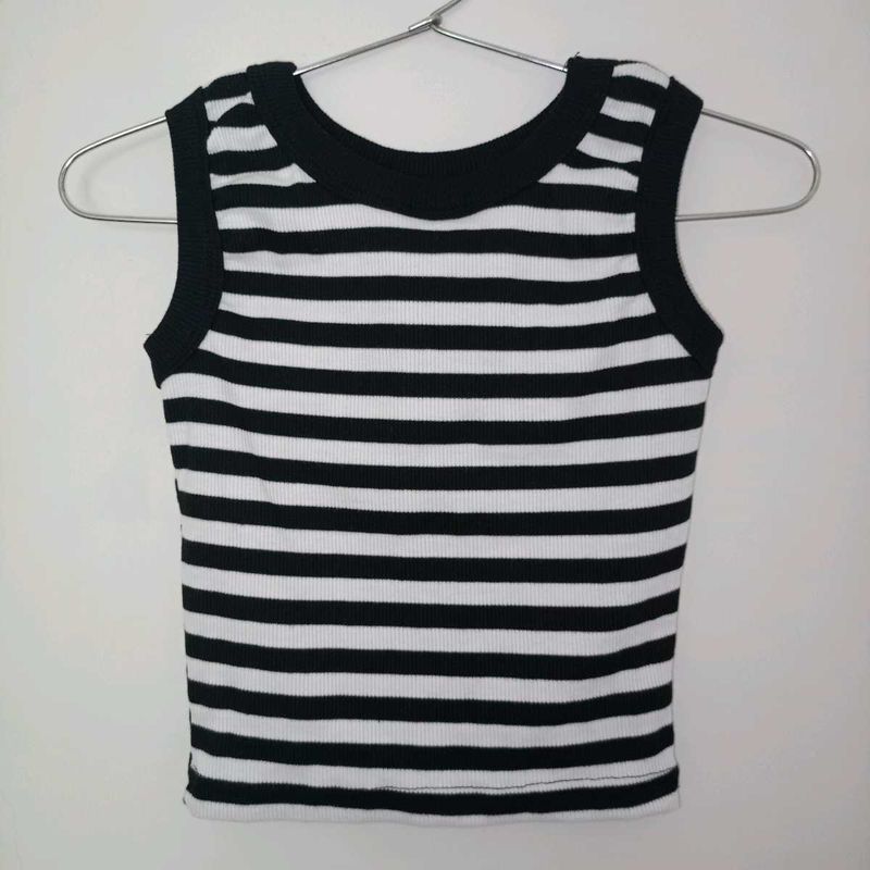 Striped Cropped Tank