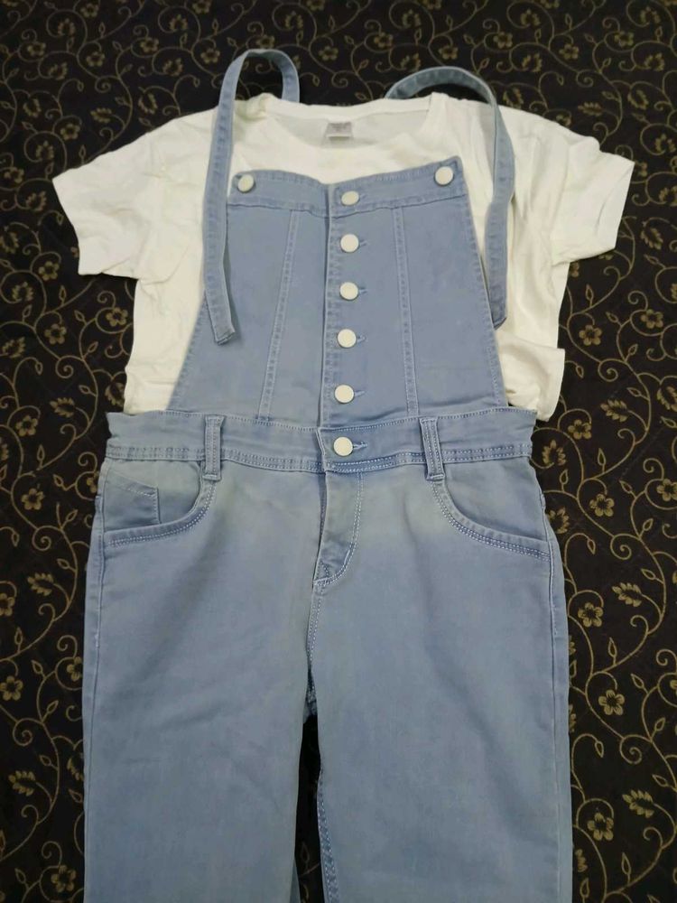 Light Wash Denim Overalls