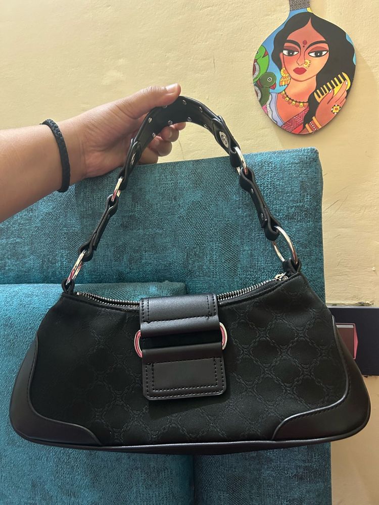 Mango Textured Structured Shoulder Bag