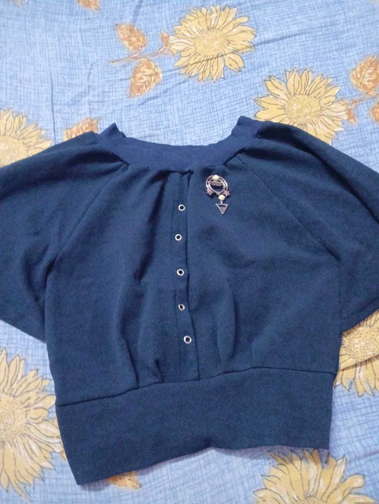 Elegant Navy Blue Top