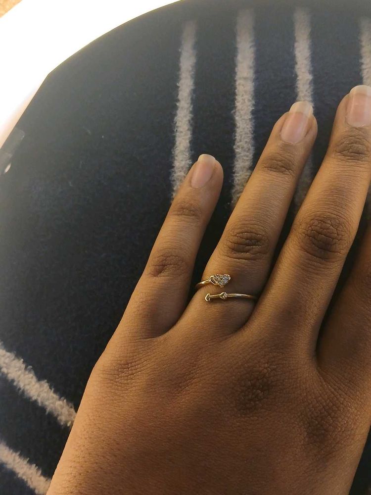 Heart &amp; Arrow Gold Ring