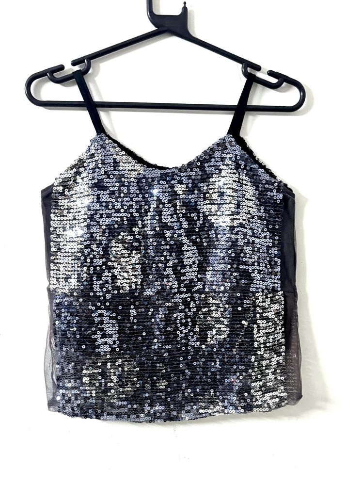 Mesh Sequin Top