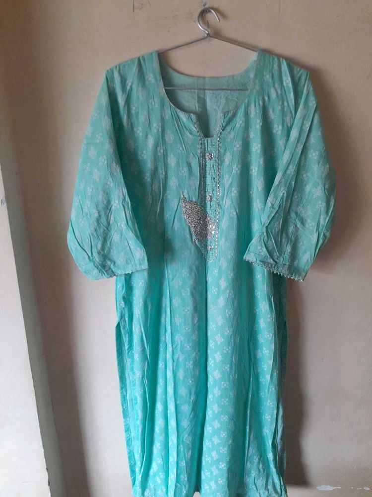 Beautiful Cyan Pearl Kurta ♡