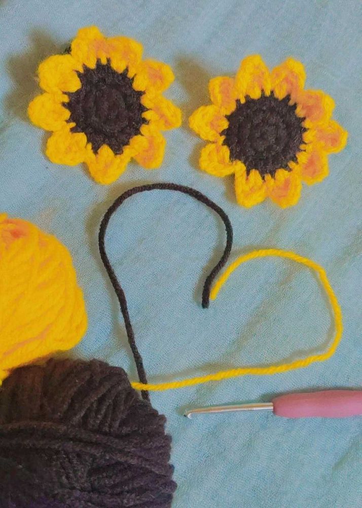 Sunflower Crochet Hair Accessories