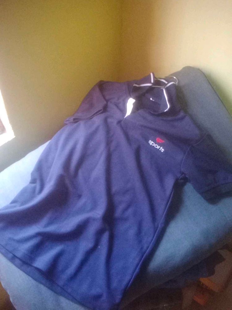 Men's Blue Sports Polo t Shirt