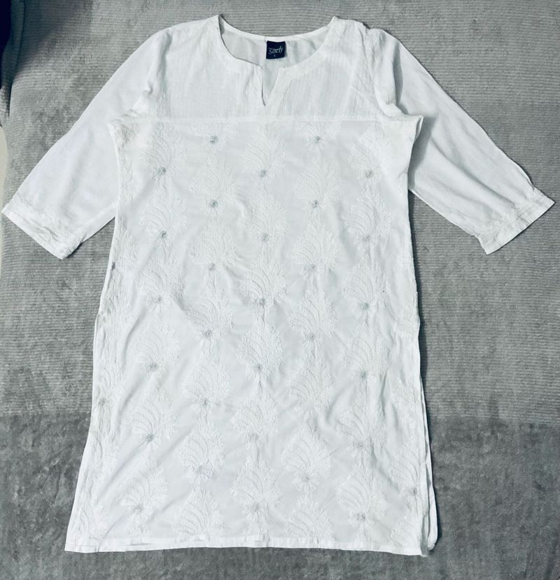 SOCH - White Embroidered Kurta