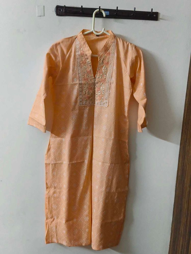 Elegant Peach Kurta