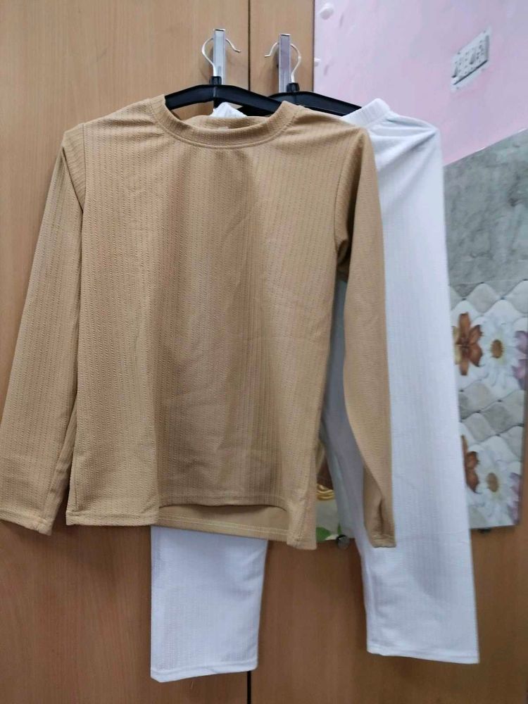 Ribbed Top &amp; Pants Set (Y)