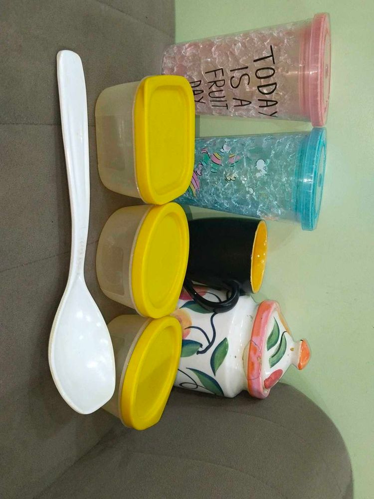 Achar Port With Two Glass