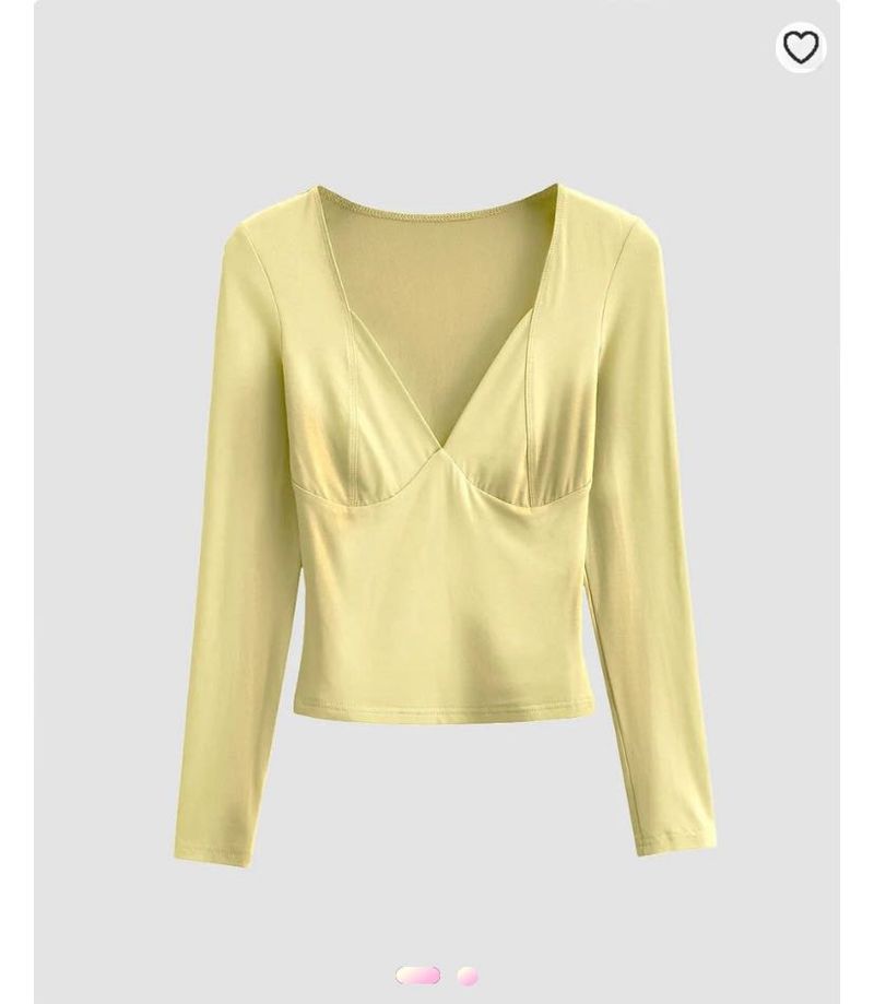 Long Sleeve V-Neck Top