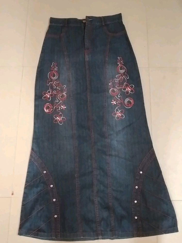Long Jeans Skirt👍