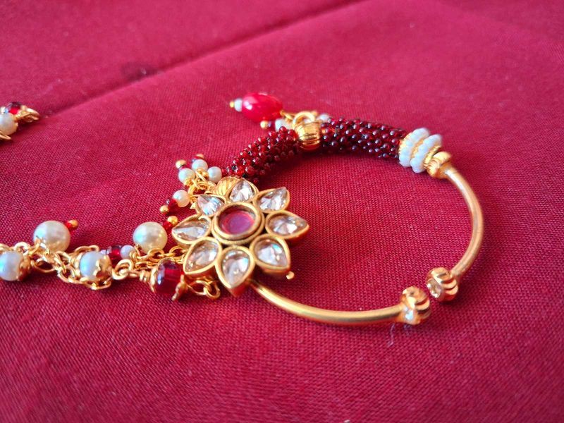 Bridal Nose Pin Pure Brass Material Premium Qualit