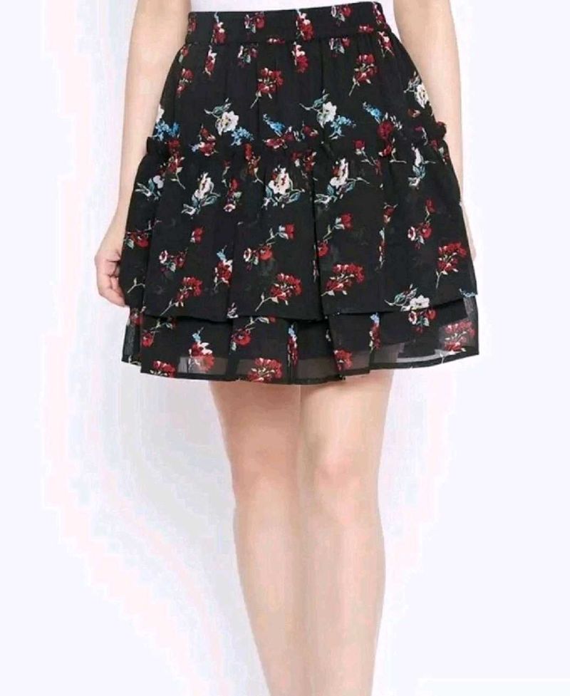 Floral Georgette Skirt