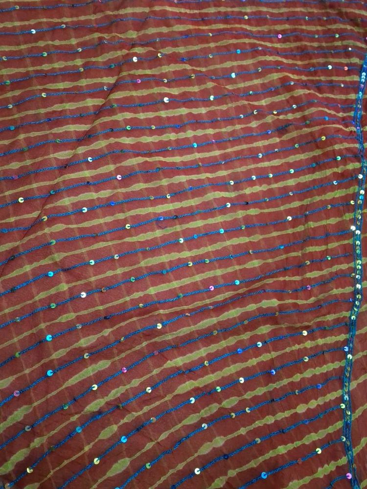 Lehriya Maroon Saree