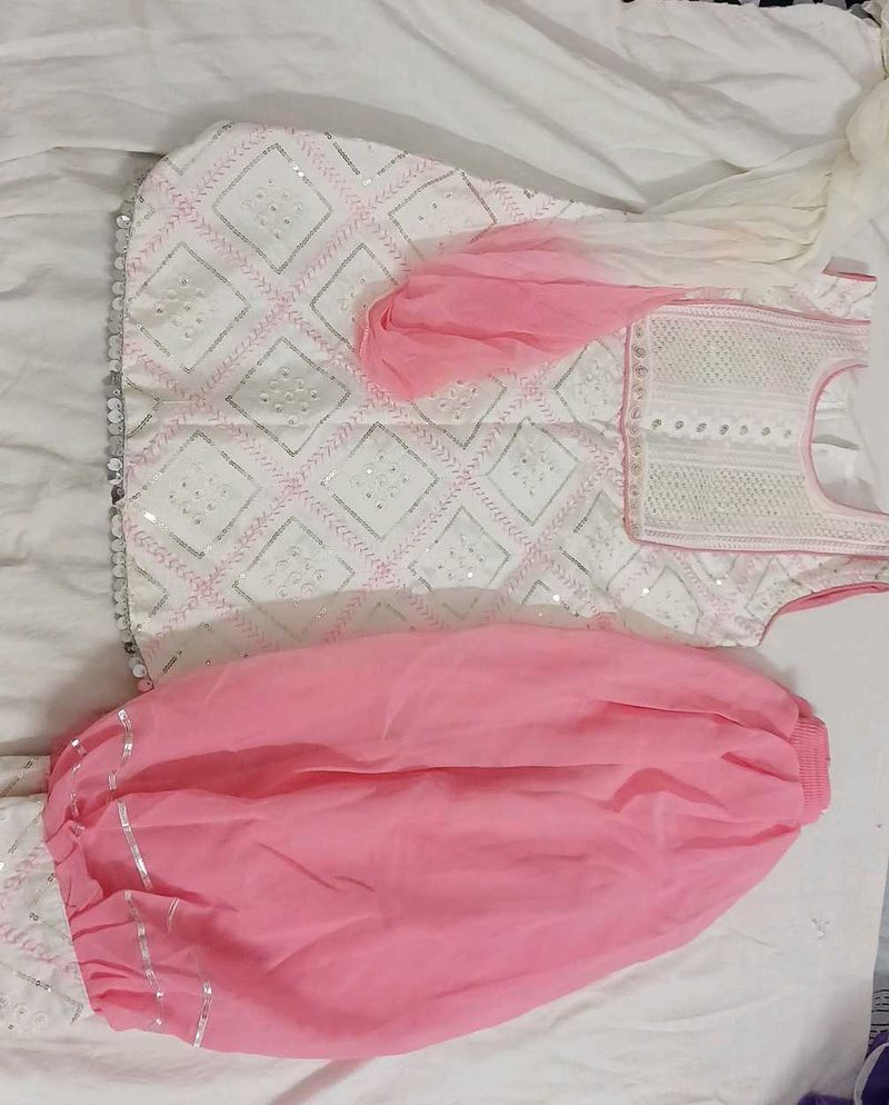Pink Embroidered Kurta Set
