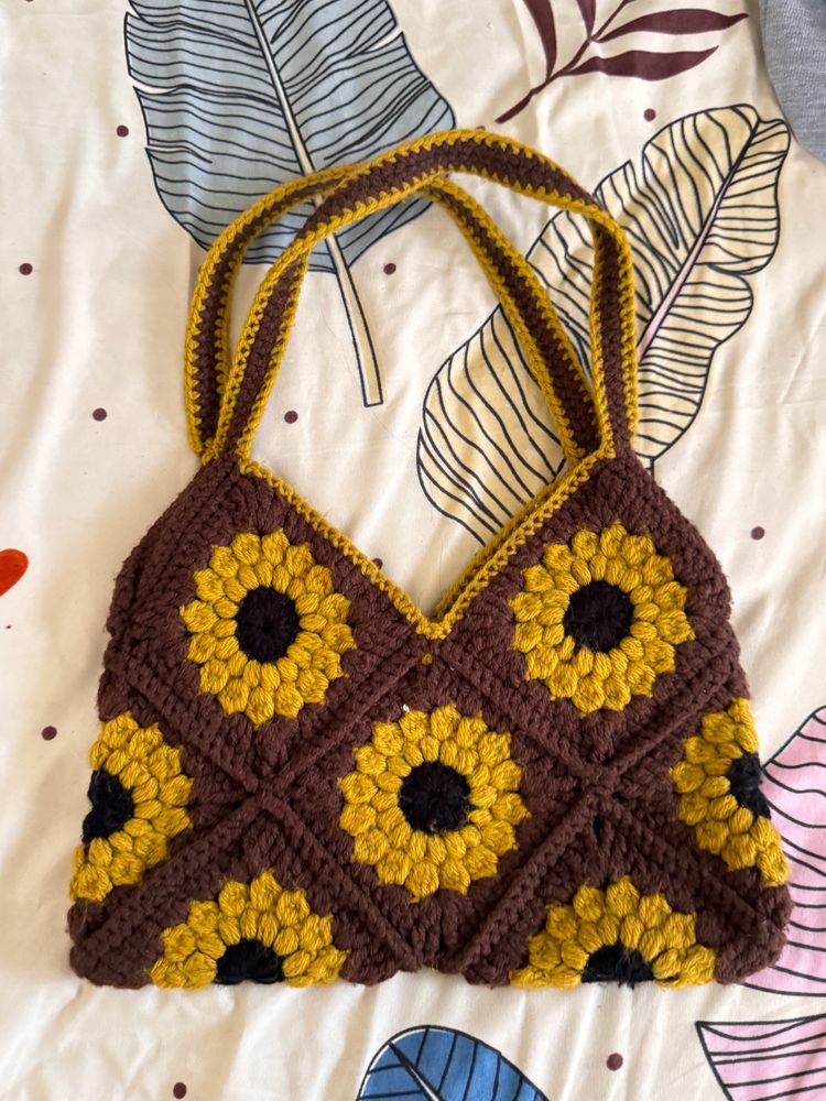 Hand Woven crochet Bag.