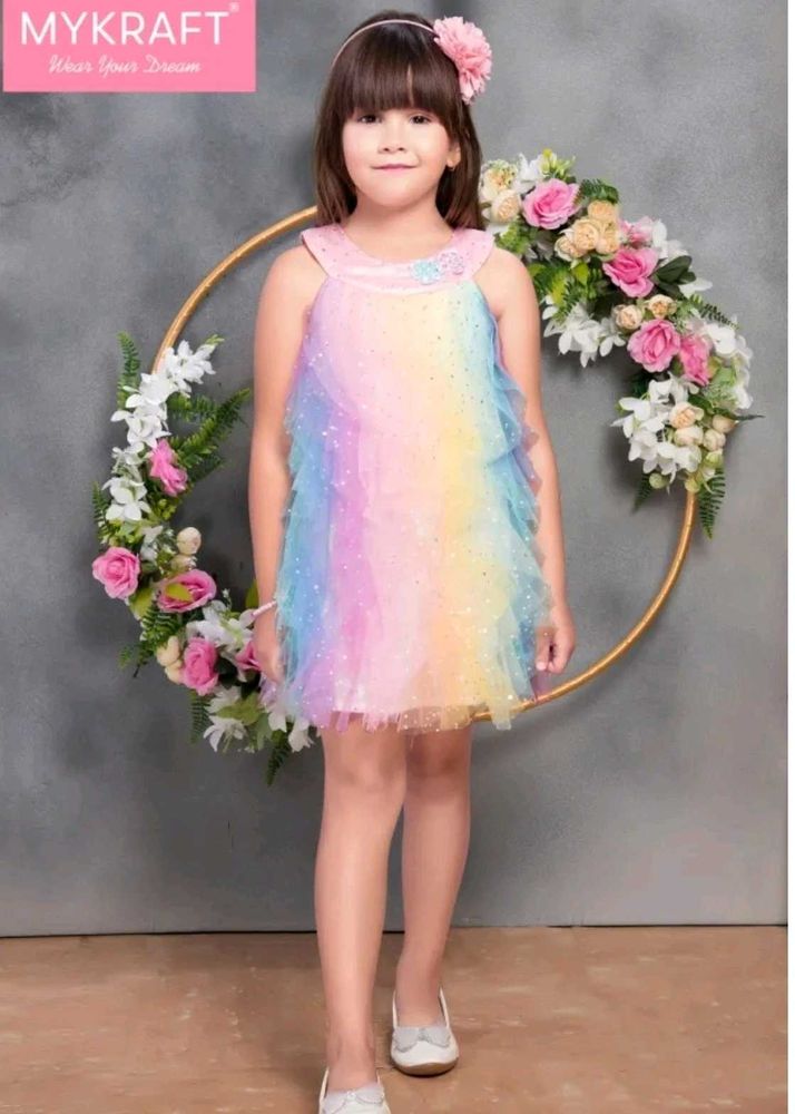 Rainbow Tulle Dress