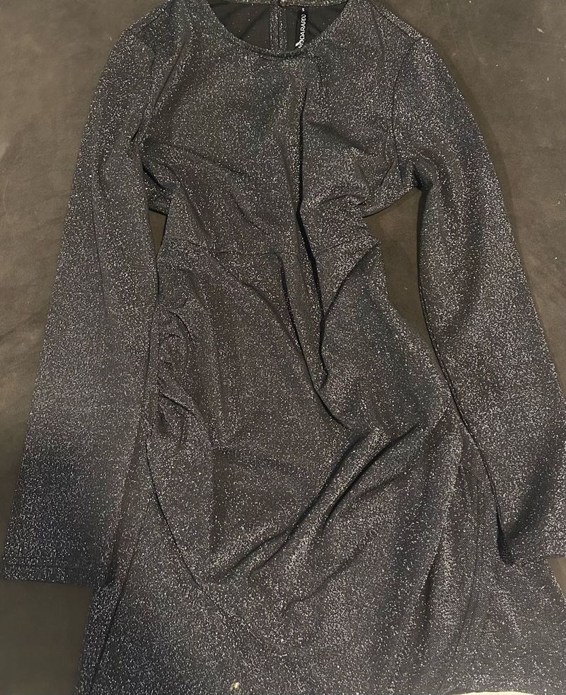 Y2k baddie bling party dress in charcoal