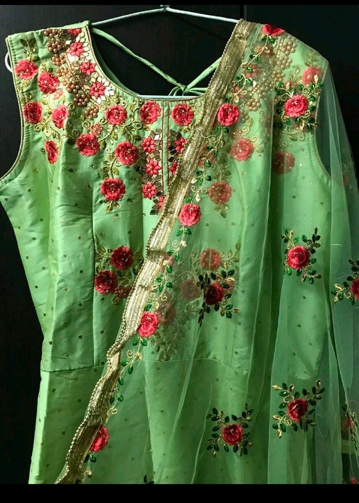 Green Silk Gown