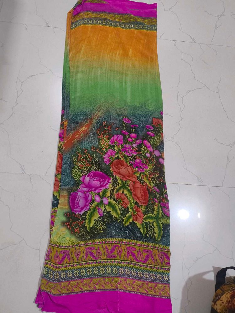 Floral Print Saree