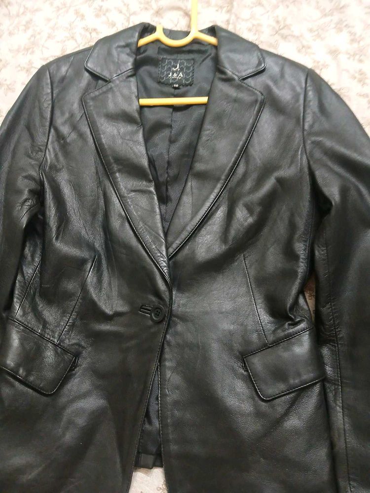 Black Leather Blazer