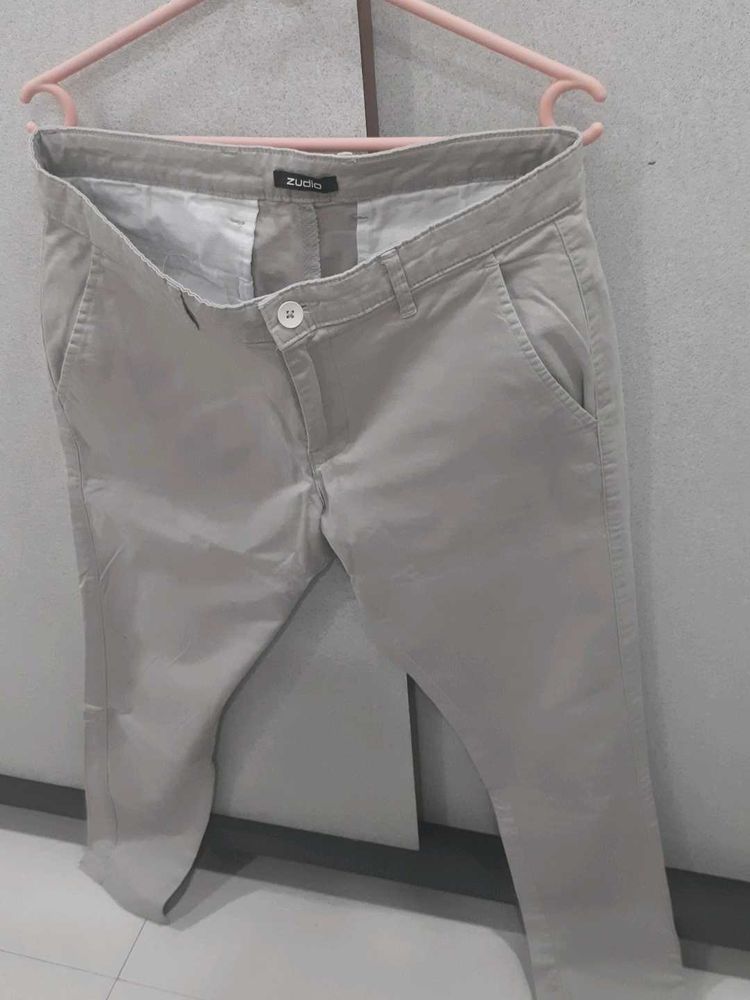 Beige Casual Pants