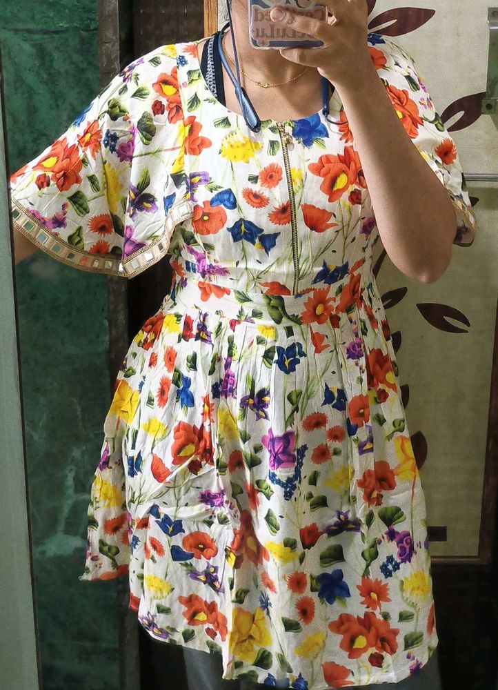 Floral Print Mini Dress