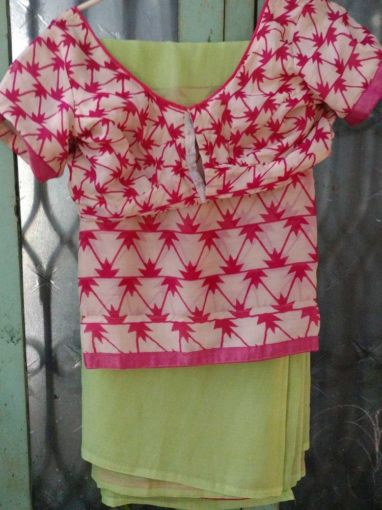 Indian Saree Blouse &amp; Skirt