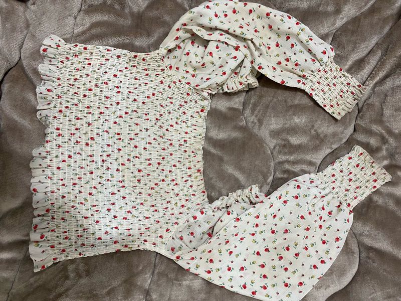Floral Smocked Top