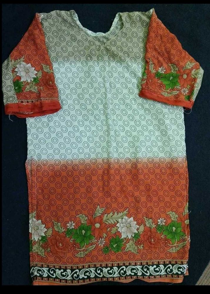 Floral Print Kurta Pant 3pc