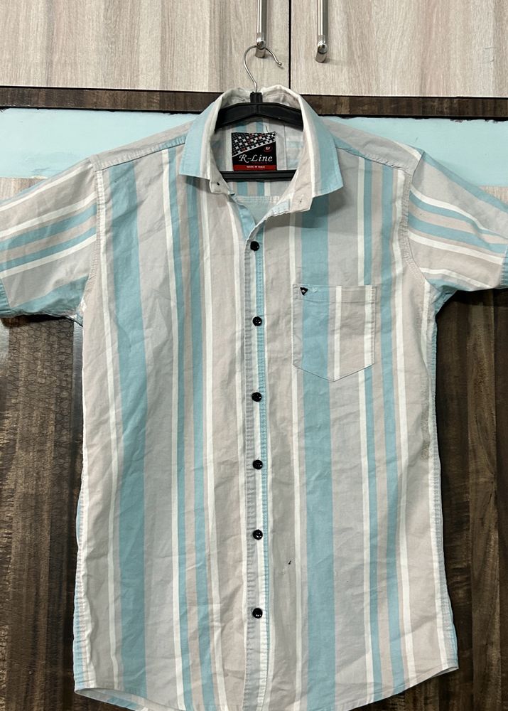 Half Sleeve Print Lycra Shirt