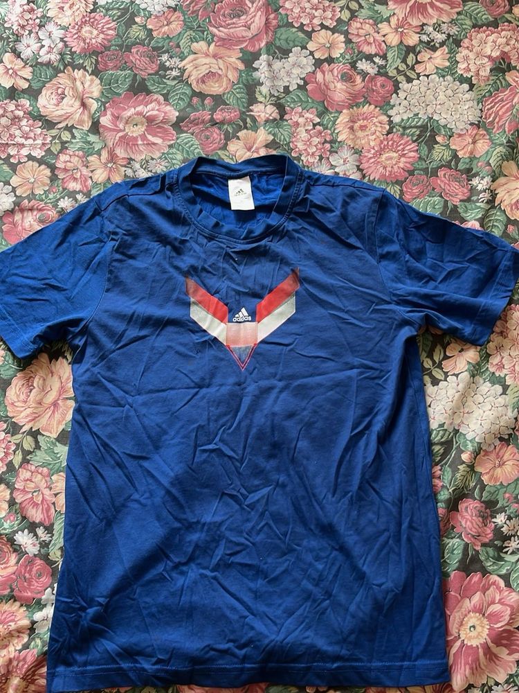 Adidas Blue Graphic T-Shirt