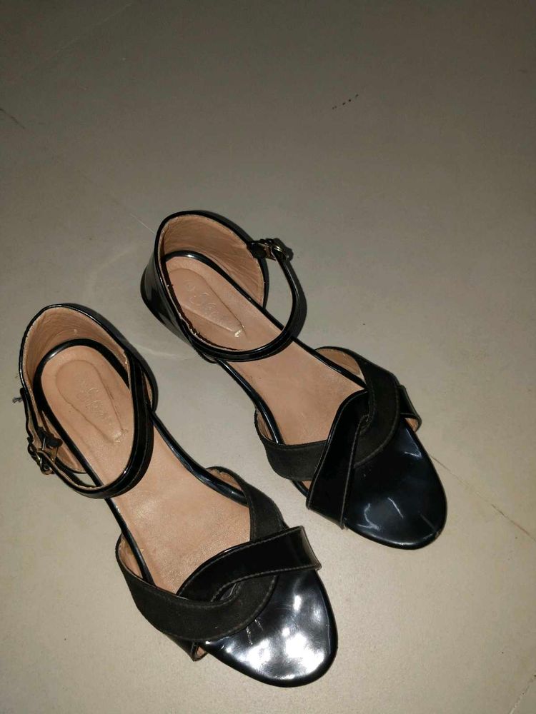 Black Ankle Strap Heels