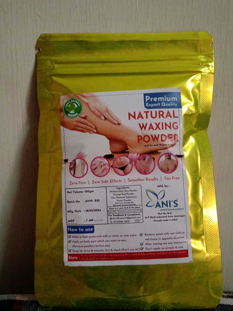 Natural Waxing Powder ( 2Packet  ) + Multani MITTI