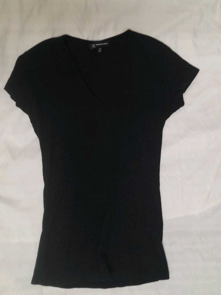 Black V-Neck Tee