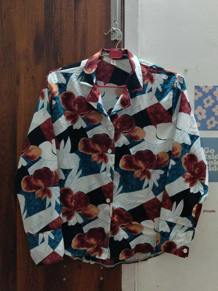 Floral Print Long Sleeve Shirt