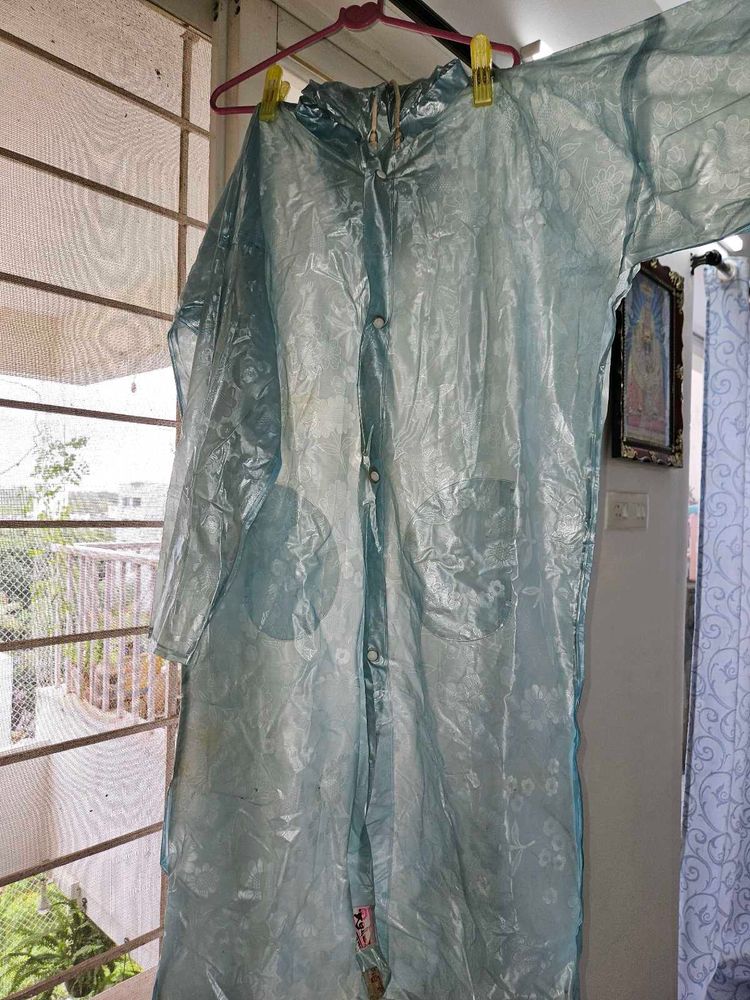 Stylish Blue Raincoat