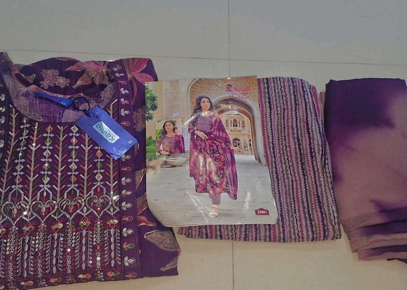 Floral maroon  Ethnic kurta suit