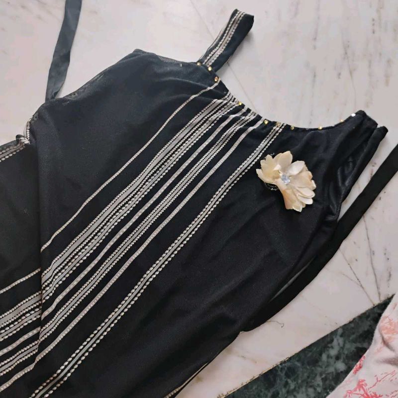 Black &amp; White Striped Dress