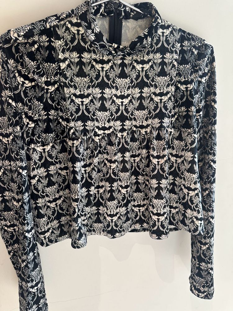 Black And White Formal Top